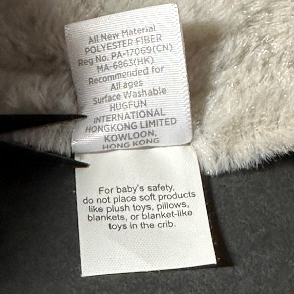 Okie Dokie Beige Taupe Teddy Bear Lovey Security Blanket Baby Plush Soft Toy - Picture 10 of 10